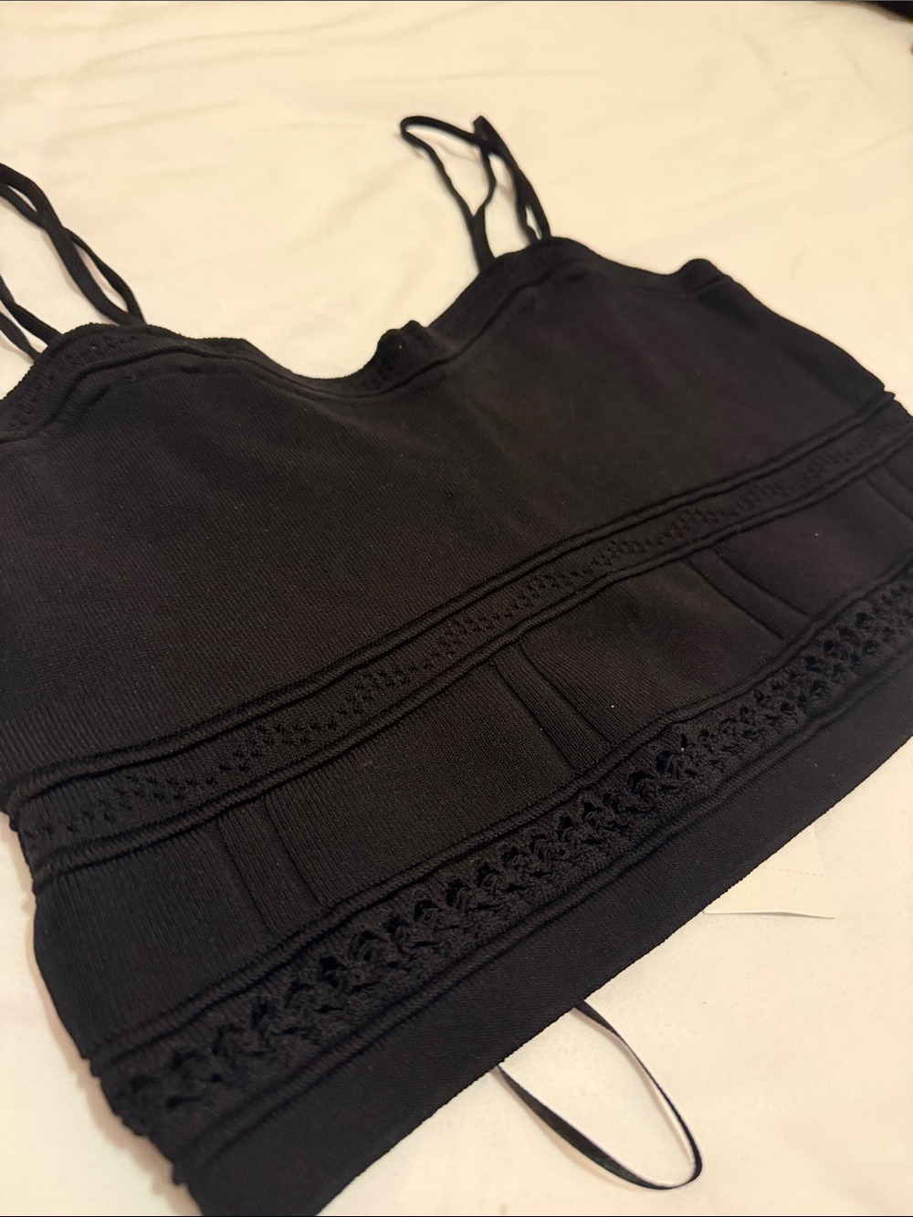 House of Harlow 1960 Black Cropped Camisole